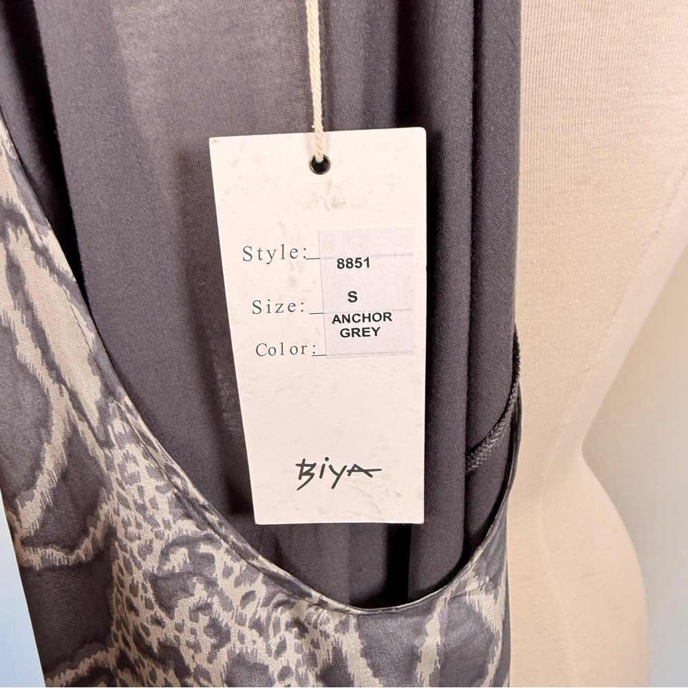 BIYA Johnny Was Silk Oversized Leopard Cheetah Top Blouse Small - Picture 5 of 6